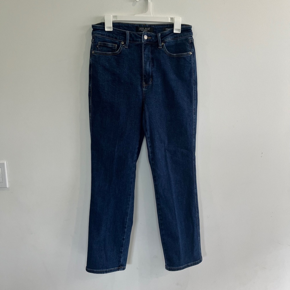 Judy Blue Los Angeles Straight Leg Jeans Dark Wash High Rise JB88575 DK 11/30